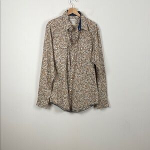 Roper Wear The West Paisley Men's L Western Pearl Snap Button Two Pocket Shirt